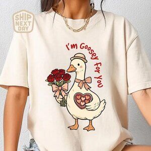 Funny Valentine Goose Shirt, Cute Valentine Tee, Valentine Shirt